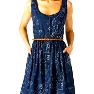 ModCloth NWT Sugarhill Boutique Map Sundress 8